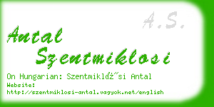 antal szentmiklosi business card